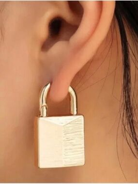 ❤️ FREE Lock Key Chic Glam House Modern Hipster Hippie Modern Farm Earring 1Pc